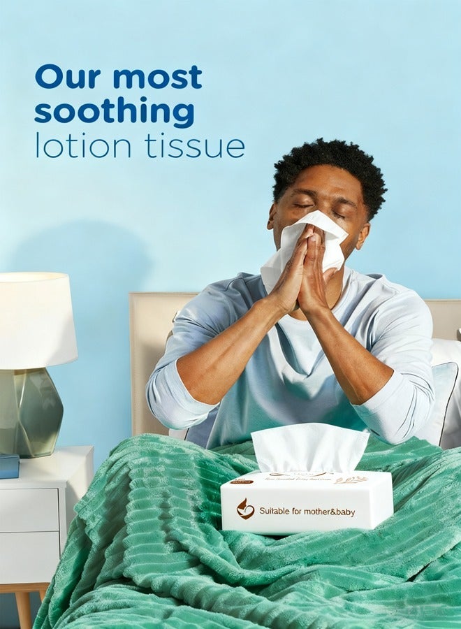 Her Diary 2-Ply Ultra Soft Facial Tissues, 10 Packs (8+2 Bonus) with 200 Sheets, Gentle & Strong Tissues - Image 3