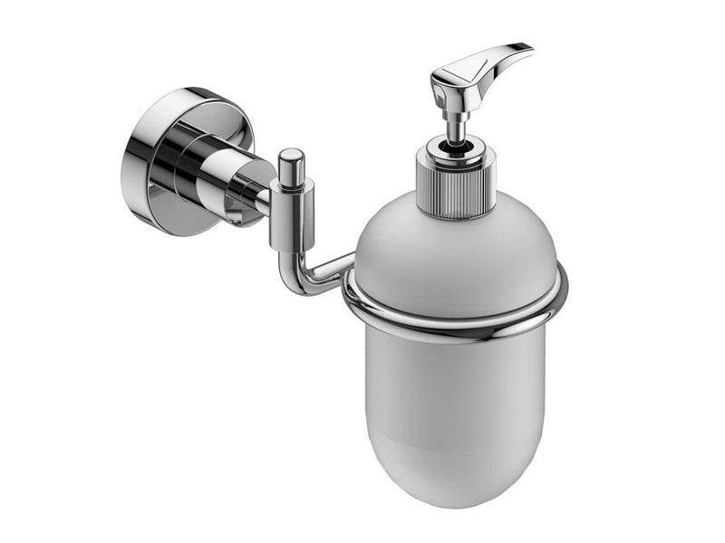 Amity SOGO 304 Grade Steel with Chrome Finish Wall Mounted Liquid Soap Lotion Shampoo Sanitizer Dispenser for washbasin Bathroom Kitchen Silver - Image 1