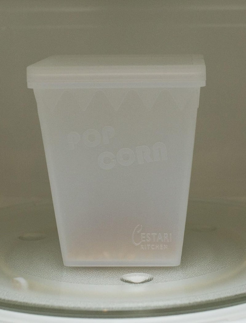 Cestari Microwave Air Popper | BPA Free Premium European Grade Clear Platinum Silicone Popcorn Maker | Replaces Microwave Popcorn Bags | Enjoy Air Popped Popcorn - No Oil Needed | by (2 Quarts) - Image 5