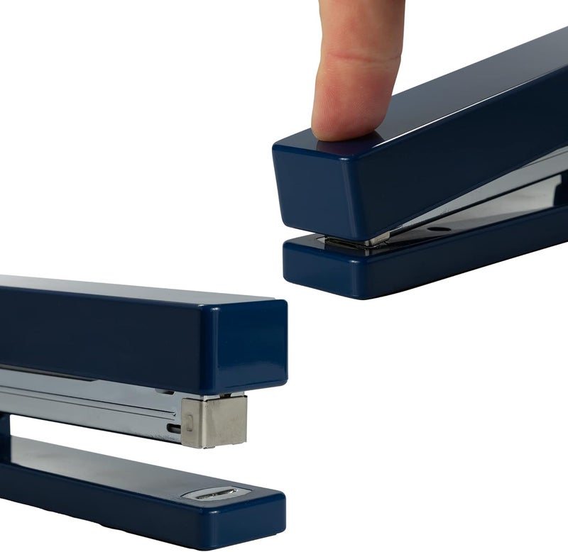JAM Paper Modern Desk Stapler - Navy Blue - Sold Individually - Image 3