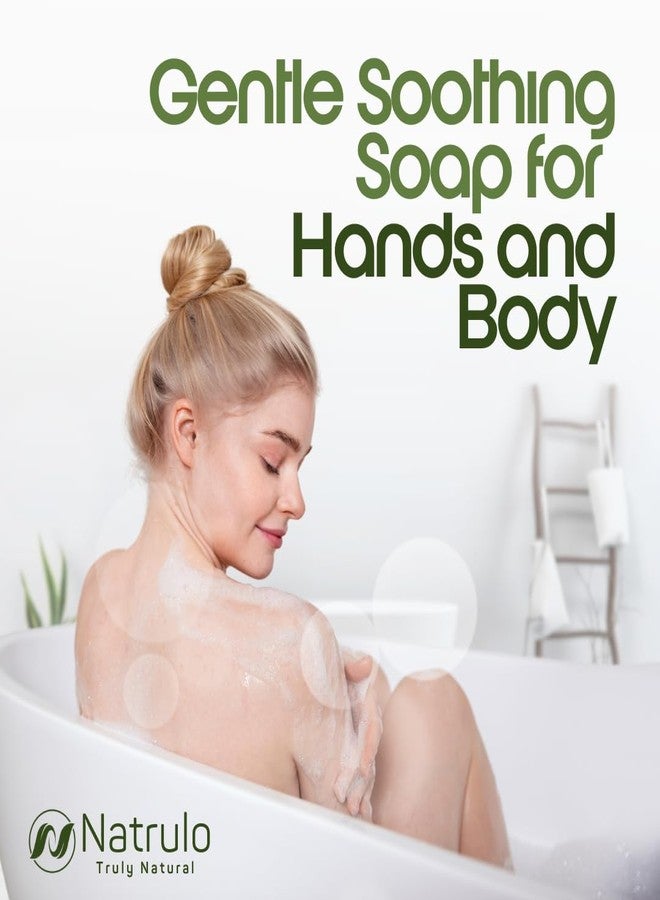 Natrulo Eczema Soap Bar for Face and Body - All Natural Dermatitis, Psoriasis Treatment for Dry Itchy Sensitive Skin Relief - Gentle Detoxifying, Healing, Anti-Itch, Oatmeal Goat Milk Wash for Kids, & Adults - Image 5