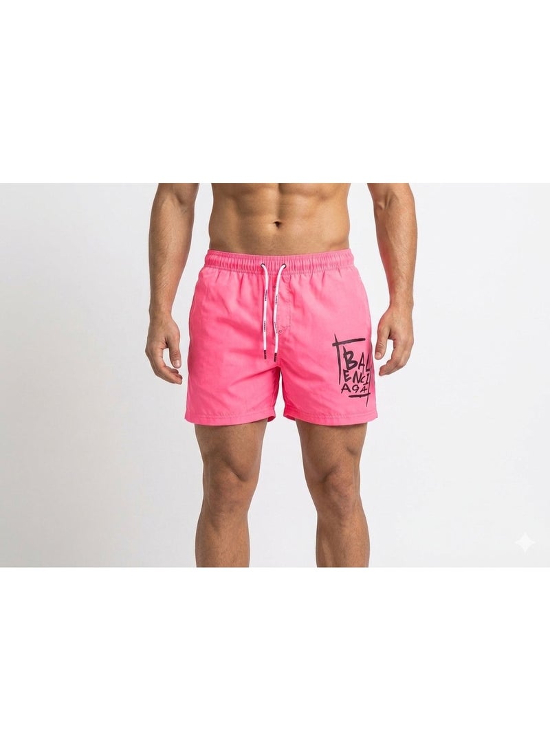 Swim shorts, waterproof, with Stylish Letters Pink - Image 1