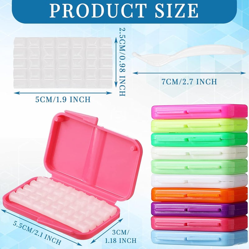 Sinmoe Sinmoe 40 Pack Dental Wax for Braces Orthodontic Wax for Teeth Oral Appliances with Colorful Storage Case and Small Plastic Cutter Repair Kit for Dental Care Wearer Braces Brackets  - Image 2