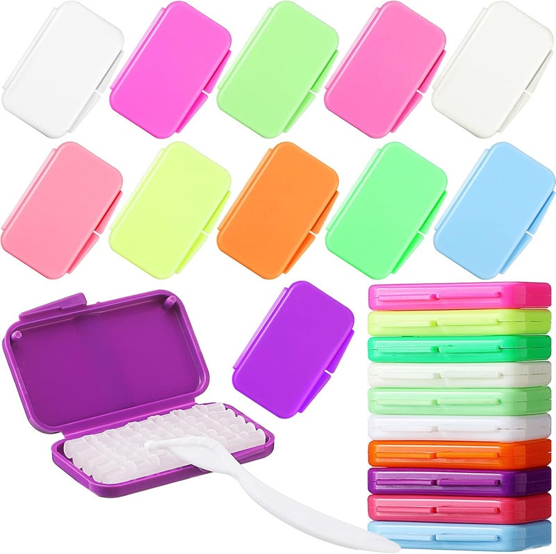 Sinmoe Sinmoe 40 Pack Dental Wax for Braces Orthodontic Wax for Teeth Oral Appliances with Colorful Storage Case and Small Plastic Cutter Repair Kit for Dental Care Wearer Braces Brackets  - Image 1
