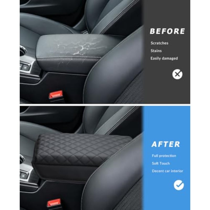 Car Center Console Armrest Cover for 2025 2026 Honda Civic Accessories 2022 2023 2024 Sedan Hatchback Leather Interior Arm Rest Console Lid Protector Seat Elbow - Image 3