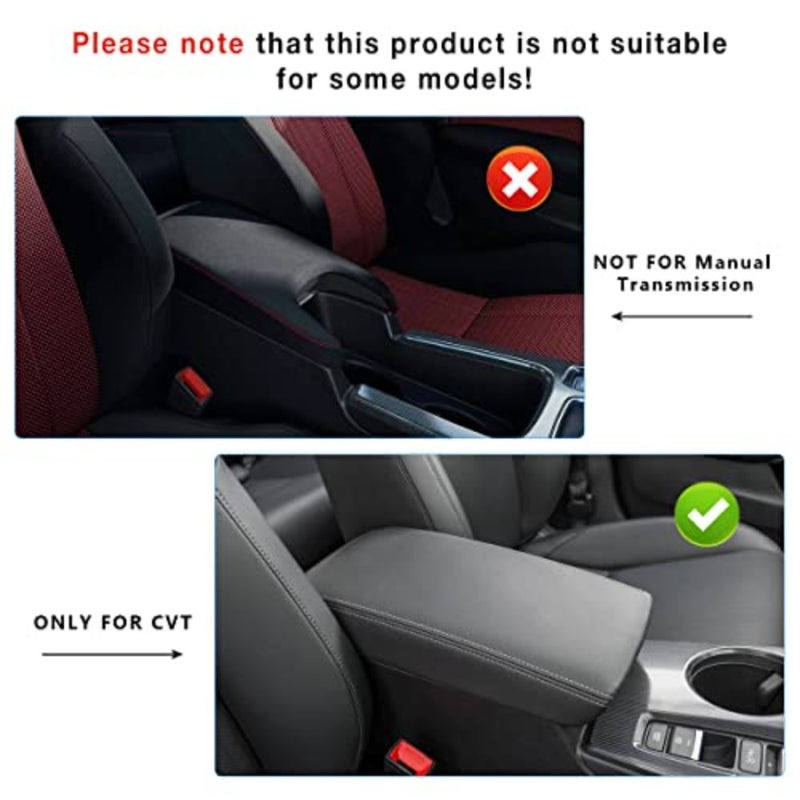 Car Center Console Armrest Cover for 2025 2026 Honda Civic Accessories 2022 2023 2024 Sedan Hatchback Leather Interior Arm Rest Console Lid Protector Seat Elbow - Image 2