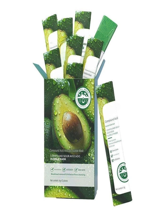 AUREUS Avocado Face Mask Avocado Centella Foam Bubble Facial Mask for Deep Cleansing Face Pack, Remove Dark Circles, Pore Minimizer, Pimples Blackhead Remover Foam Mask for All Skin Type 12PCS - Image 3