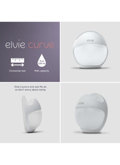 elvie Curve Manual Wearable Breast Pump - Based on Natural Suction, Hands-Free, Kick-Proof, Portable Silicone Milk Pump That Can Be Worn in-Bra for Gently Expressing While Feeding or Pumping  - Image 4