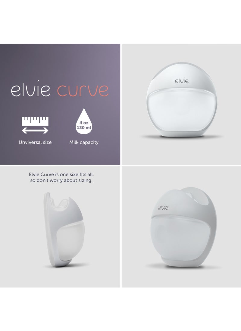 elvie - Curve Manual Wearable Breast Pump - Based on Natural Suction, Hands-Free, Kick-Proof, Portable Silicone Milk Pump That Can Be Worn in-Bra for Gently Expressing While Feeding or Pumping - Image 1