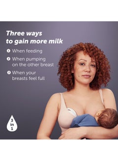 elvie Curve Manual Wearable Breast Pump - Based on Natural Suction, Hands-Free, Kick-Proof, Portable Silicone Milk Pump That Can Be Worn in-Bra for Gently Expressing While Feeding or Pumping  - Image 3