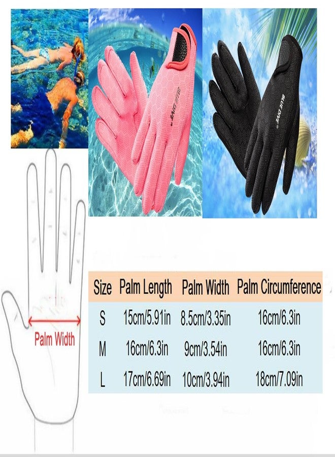 EXCEREY 1.5MM Surf Snorkeling Float Swimming Neoprene Skid-Proof Wetsuit Diving Gloves (Black, Size S) - Image 2