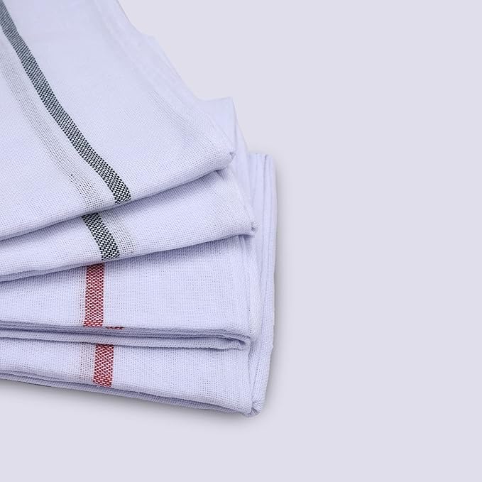 YATTA Traditional Thorthu Kerala Towel Cotton X-Large Size | Pack of 2 | Size - 57 inch | End Stitched Thorth | Kerala Thorthu White Cotton Towels for Bath | Light Weight, Quick Dry | 130gsm - Image 3