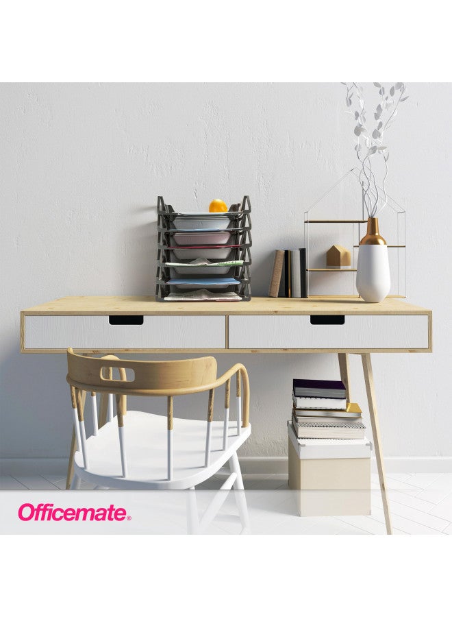 Officemate Recycled Desk Tray, Side Load, 15 1/8 x 8 7/8 x 15, Letter/A4, 6/PK (26212) - Image 3