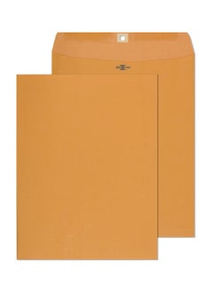 EnDoc Clasp Envelopes 10X13 Inch Brown Kraft Catalog Envelopes With Clasp Closure & Gummed Seal 28Lb Heavyweight Paper Envelopes For Home Office Business Legal Or School 15 Pack 10X13 Brown Kraft  - Image 1