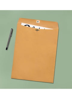 EnDoc Clasp Envelopes 10X13 Inch Brown Kraft Catalog Envelopes With Clasp Closure & Gummed Seal 28Lb Heavyweight Paper Envelopes For Home Office Business Legal Or School 15 Pack 10X13 Brown Kraft  - Image 5