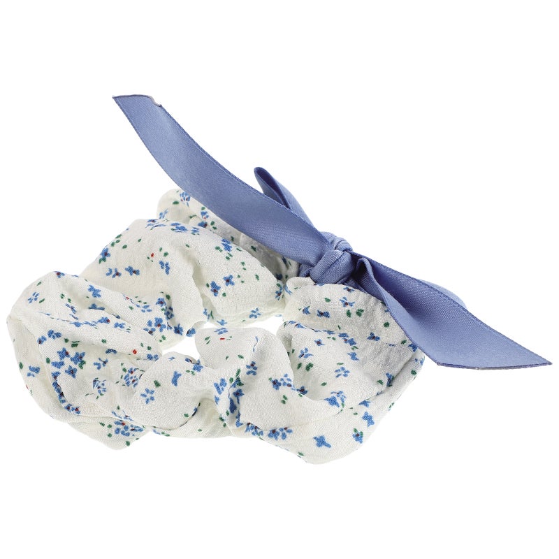 Elegant Floral Hair Scrunchies for Women Large Elastic Hair Ties for Ponytails Cute Hair Accessories with Knots Decorative Scrunchies - Image 4