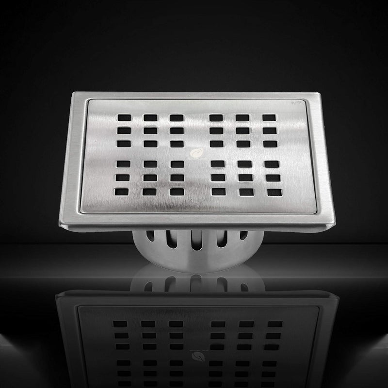 SHAPURE Stainless Steel Grade 304 Bathroom Drain Channel Grating Cover Floor Anti-Cockroach Jali in Matt Finish (Square Hole Jali) - Image 2