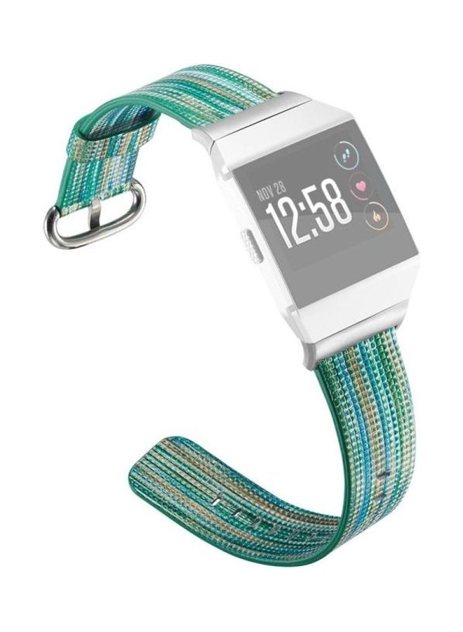 NIBEMINENT Leather Coloured Drawing Watchband For Fitbit Ionic Multicolour - Image 2