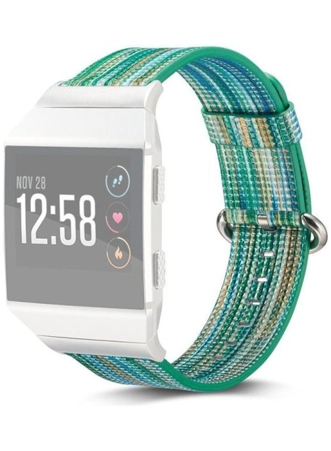 NIBEMINENT Leather Coloured Drawing Watchband For Fitbit Ionic Multicolour - Image 1