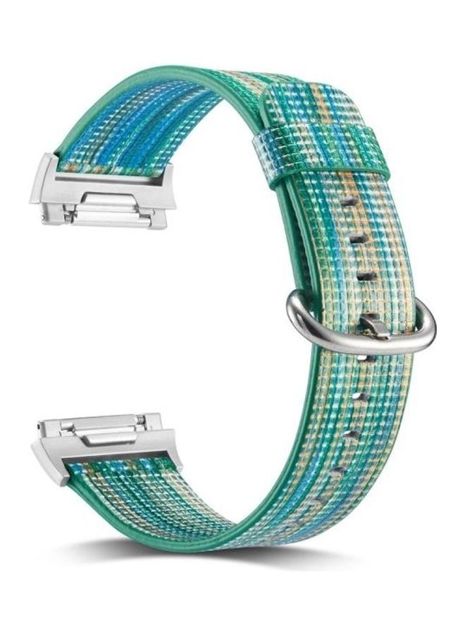 NIBEMINENT Leather Coloured Drawing Watchband For Fitbit Ionic Multicolour - Image 3