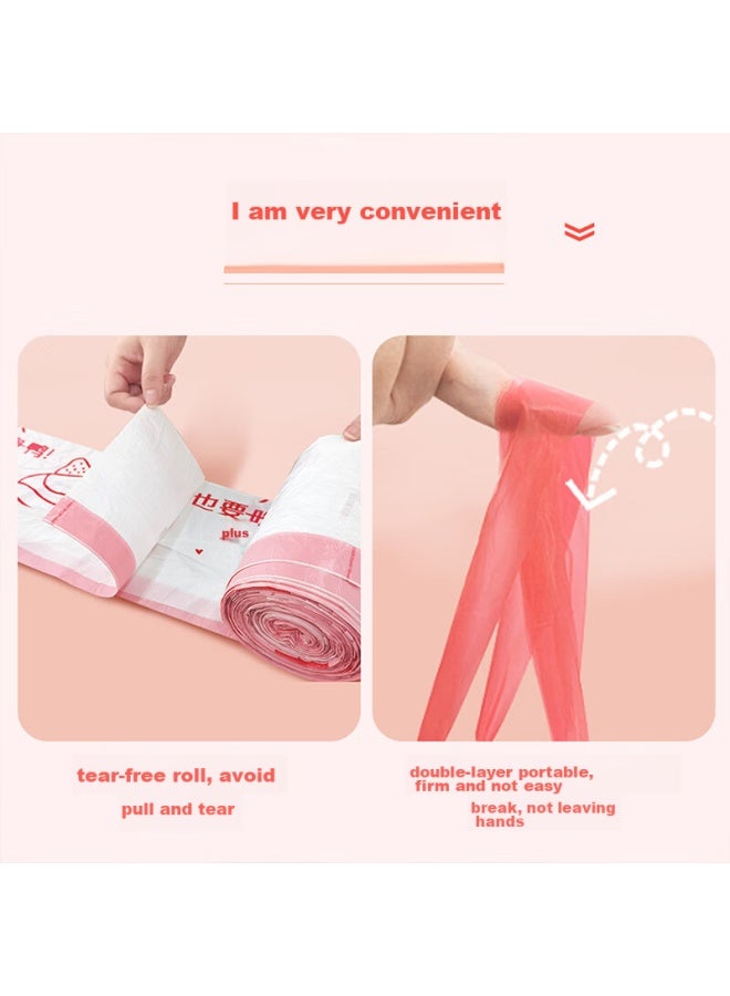 profit Lide Drawstring Garbage Bags, Tear-free, Thickened, Printed, 45cm*50cm, 100 Pieces Per Roll, Hand-held, For Kitchen - Image 5