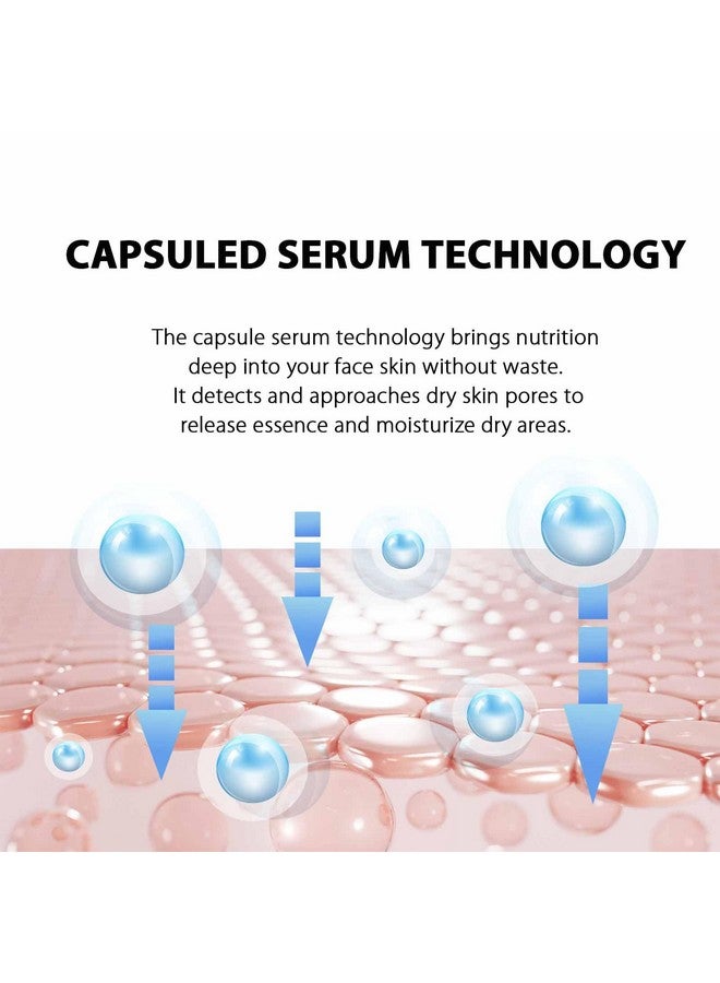 لولوون 32 قطعة من أقنعة الوجه الورقية للعناية بالبشرة والترطيب الشفاف والمضاد للشيخوخة مجموعة أقنعة الوجه الورقية باللون الأبيض الثمين - Image 4