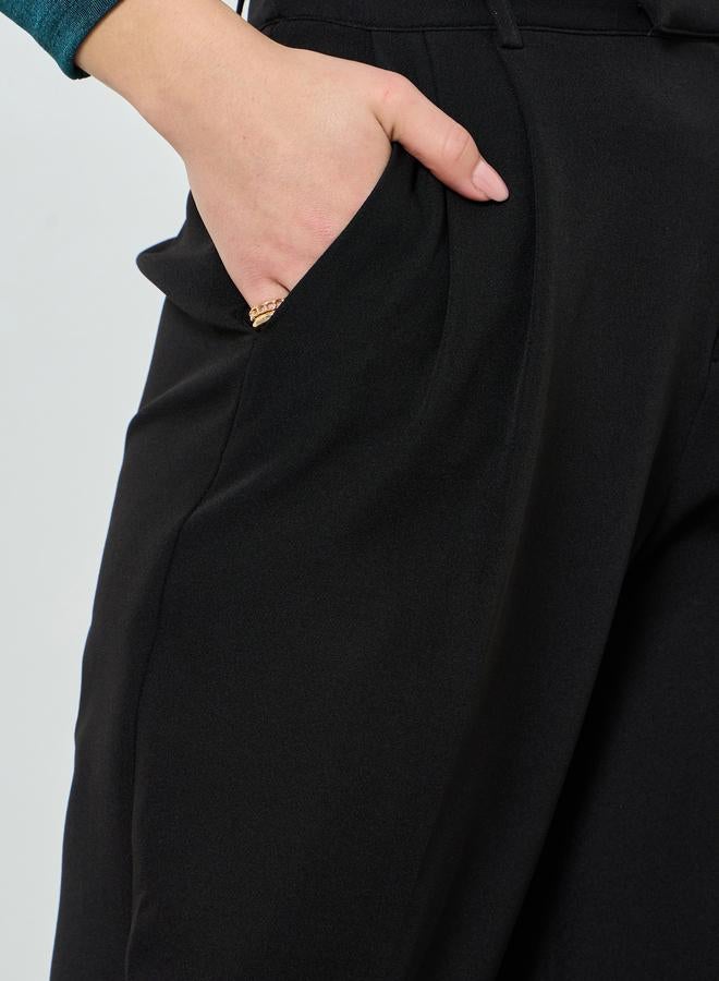 ستايلي بنطال سادة بأرجل واسعة - Image 3