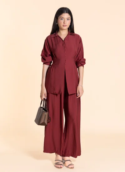 SHAPES DETAILED BACK KNOT TOP SET