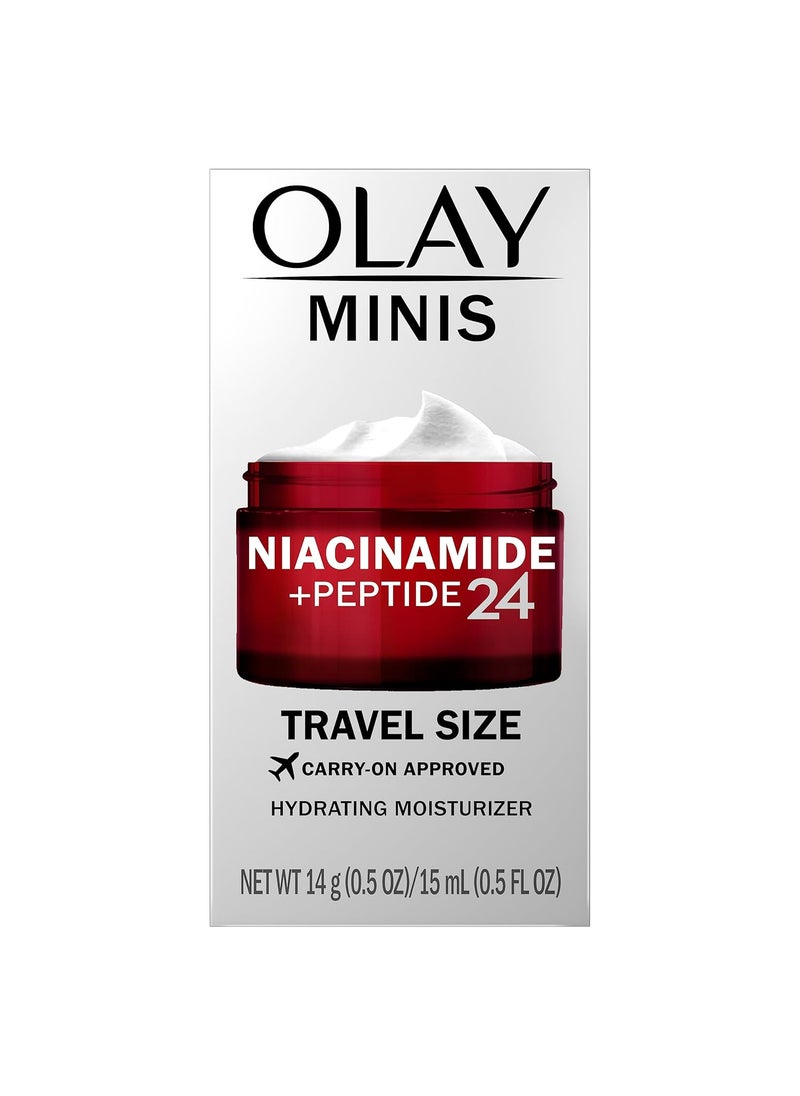 Olay Olay Regenerist Niacinamide + Peptide 24 Hydrating Face Moisturizer with Vitamin B3 for Stronger Skin Barrier 0.5 oz, Travel Size 