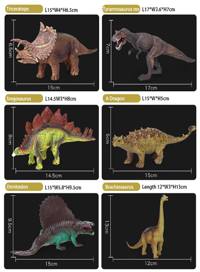 Interactive Dinosaur Book with 12 Realistic Dinosaur Figures, Learning Educational Toys for Kids - Image 4