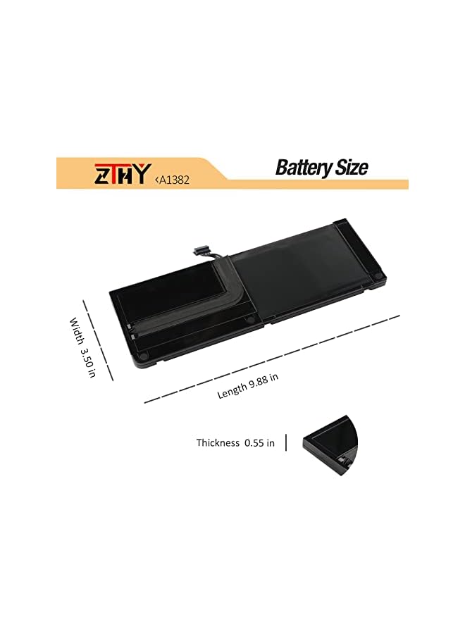 ZTHY 79Wh A1382 Laptop Battery Compatible With Macbook Pro 15 Inch A1286 (Only For Early 2011, Late 2011, Mid 2012), Fit 661-5844 020-7134-A Mc721Ll/A Mc723Ll/A - Image 5