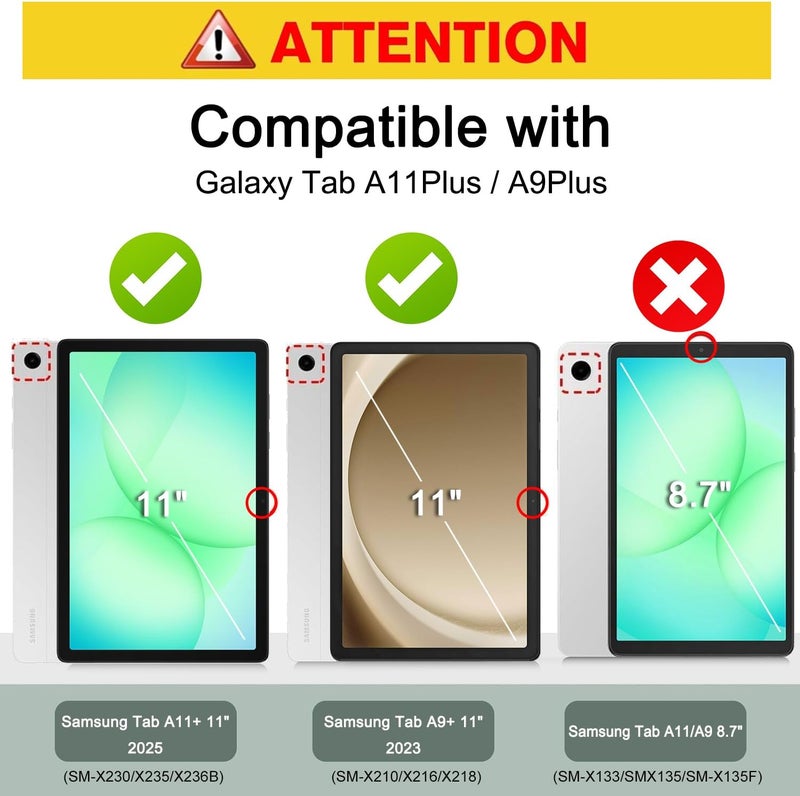 LSPCASA غلاف لـ Samsung Galaxy Tab A11 Plus مقاس 11 بوصة 2025 SM-X230/235/X236/Tab A9 Plus 2023 غلاف من جلد PU مع حامل قلم - غلاف قابل للطي واقي لـ Galaxy Tab A11+ - وحيد القرن - Image 2