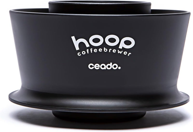 Ceado Hoop Filter Coffee Maker, Award-Winning Radial Infusion Brewer for effortless full-bodied extraction with No-bypass, Manual Drip Portable Coffee Maker, Black - Image 1
