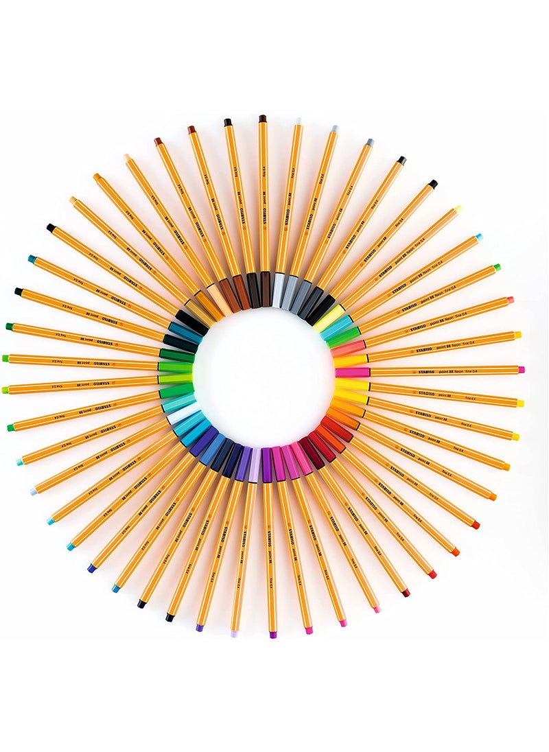 STABILO Fineliner Pen - Point 88 Wallet of 20 Assorted Colours , for Journal Planner , Note  - Image 2