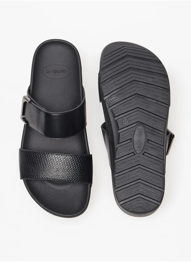 Le Confort Women's Textured Slip-On Sandals