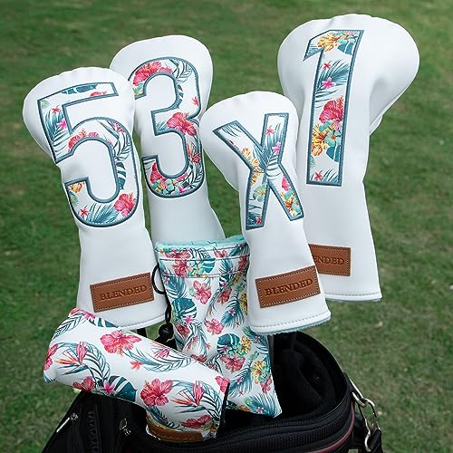 BAIRBRE Golf Club Covers Driver Covers Fairway Wood Headcover Hybrid Cover Leather Mallet Putter Covers Blade Headcovers Golf Head Covers for Most Brand (for Fairway Wood 5) - Image 2