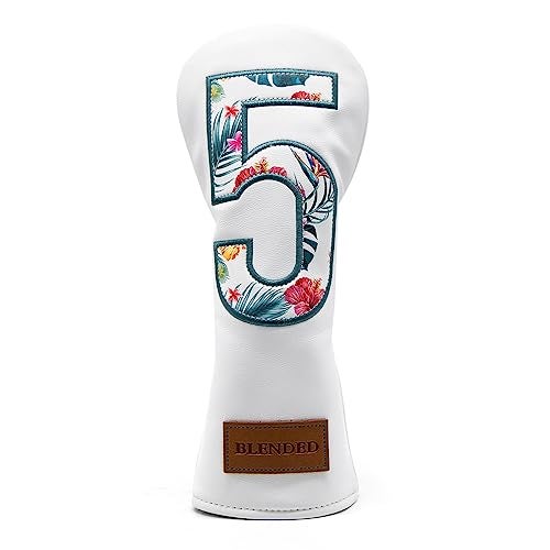 BAIRBRE Golf Club Covers Driver Covers Fairway Wood Headcover Hybrid Cover Leather Mallet Putter Covers Blade Headcovers Golf Head Covers for Most Brand (for Fairway Wood 5) - Image 1