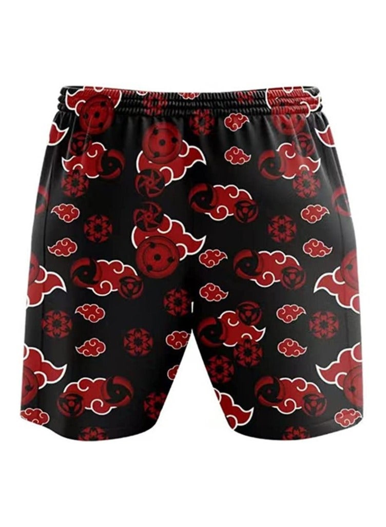 KUYING New Naruto 1012D Digital Printed Dragon Ball Double Layer Shorts  - Image 1