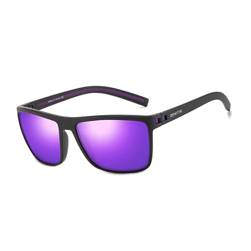 ZENOTTIC نظارات شمسية قطبية زينوتيك للرجال بإطار TR90 خفيف الوزن وحماية UV400، نظارات شمسية مربعة - Image 1