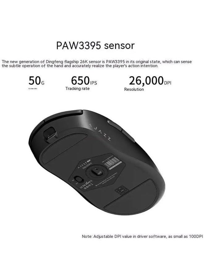 Ajazz Aj199 2.4G Wireless Mouse Paw3395 Sensor Reсһаrɡеable Low Delay Fps Gaming Mouse Light Weight Win Laptop Accessories Aj139 Pro White