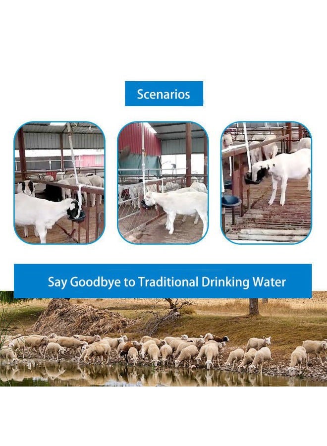 Abustle pig Metal Sheep Automatic Water Drinking Bowl, Thickened Steel Automatic Goat Waterer Fountain with Copper Valve Touch Switch,Farm Water Drinking Equipment - Image 3