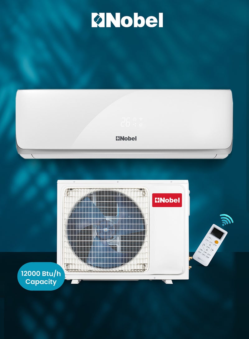 Nobel Split Ac 12000Btu T1 Rotary R410A Remote Control Series 0 With Pipe Kit NSAC12C White - Image 1