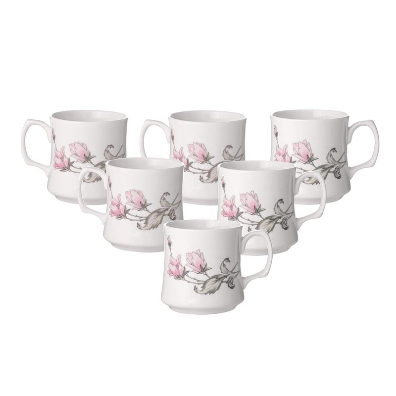 Clay Craft Bone China Multicolor TeaCoffee CupMugs Set of 6 Cups with Premium Design Tea Cup Set of 6 Microwave Dishwasher Safe Coffee Mug for Office Cups Set of 6 Ideal for Gifting - Image 3