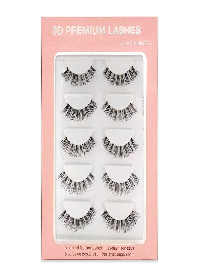 JOSALINAS Faux Eyelashes Extensions Natural Lightweight 5 Pairs False Lashes Extensions, May