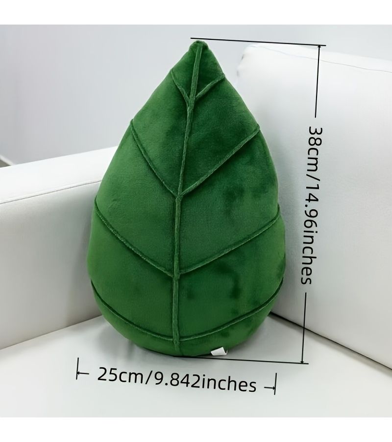 2 Pcs Leaf Shaped Cushion Decorative Pillow For Home Sofa Support Lumbar Back Pillow Minimalist Solid Color Design - Image 3