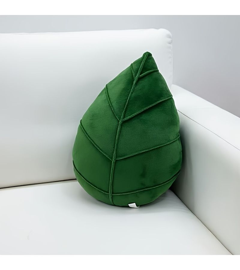 2 Pcs Leaf Shaped Cushion Decorative Pillow For Home Sofa Support Lumbar Back Pillow Minimalist Solid Color Design - Image 1