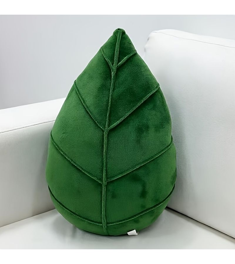 2 Pcs Leaf Shaped Cushion Decorative Pillow For Home Sofa Support Lumbar Back Pillow Minimalist Solid Color Design - Image 4