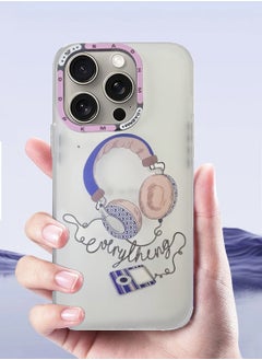 Techie Aesthetic Everything Back Cover Case with Raised Camera Lens Protector for Apple iPhone 16 Pro  - Image 3