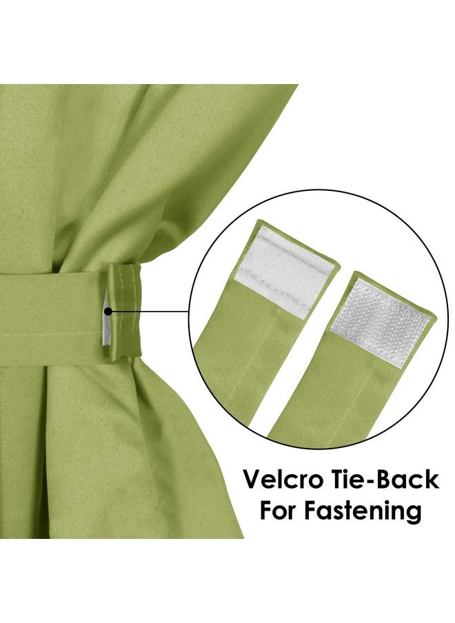 Story@Home Story@Home Blackout Long Door Curtains 9 Feet Set of 1 | Plain Design Door Curtain | Thermal Insulated Curtains | 100% Room Darkening Curtains | Curtains for Living Room | (116 x 275 cm, Light Green)  - Image 3