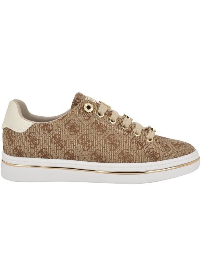 Guess Women's STASEY Sneaker, Medium Brown/Pink Logo 210, 5.5 - Image 3